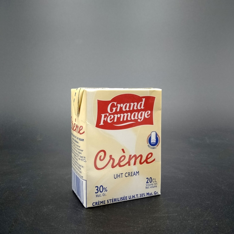 Crème Liquide UHT 30%MG - LOT de 3 briques de 20cl
